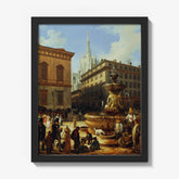 Street view from Milan, in the background the Cathedral by Angelo Inganni - thumbnail_1_bf_67434362faa684e1cf4ba5a0